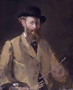 Edouard Manet Selbstportrat mit Palette oil